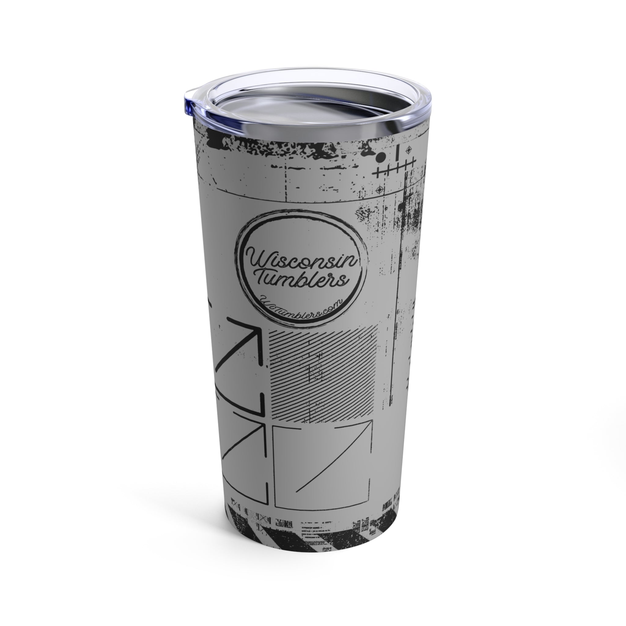 Lucky Number 7 (Light Gray) - Grunge Collection - 20oz Tumbler