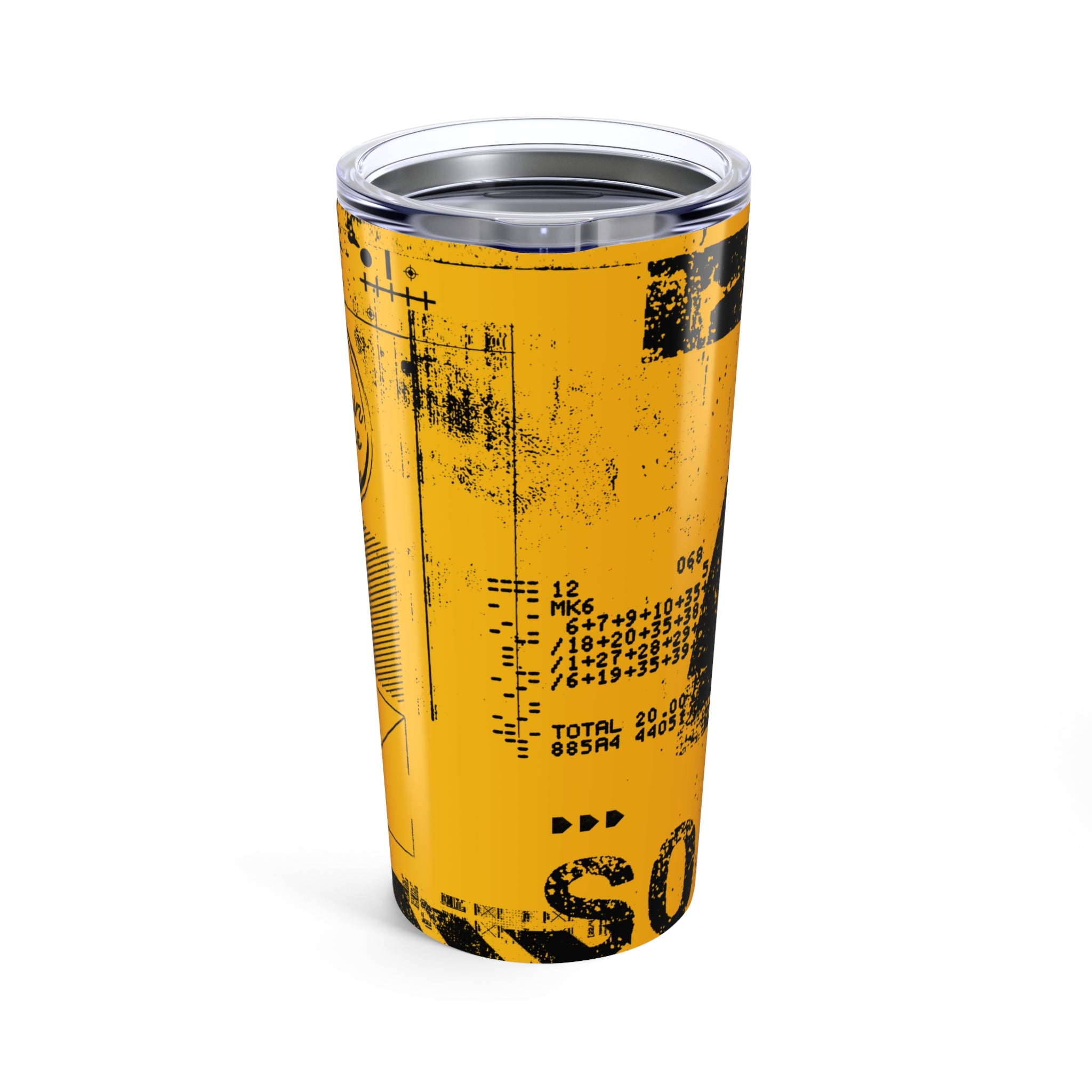 Lucky Number 7 (Yellow) - Grunge Collection - 20oz Tumbler