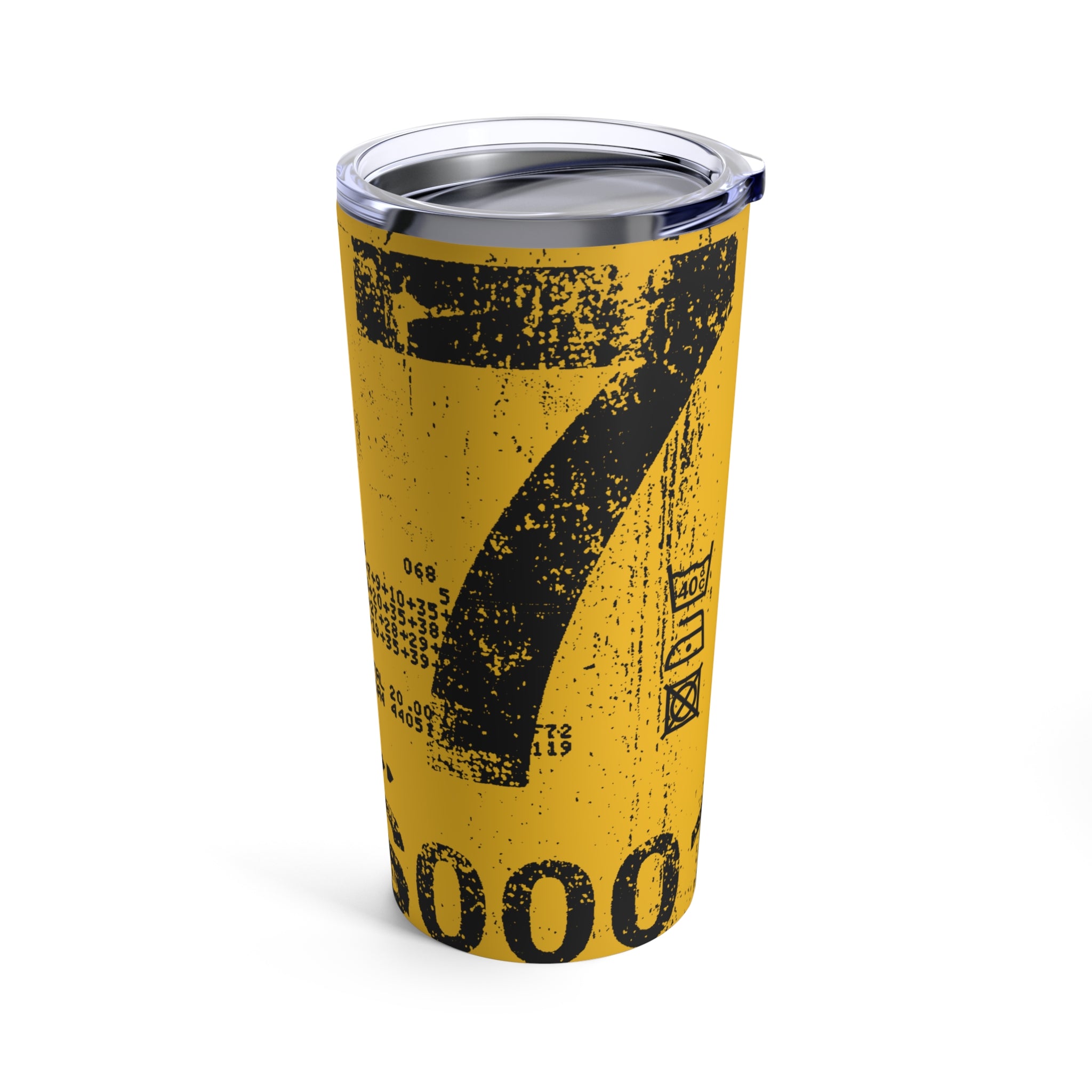 Lucky Number 7 (Yellow) - Grunge Collection - 20oz Tumbler