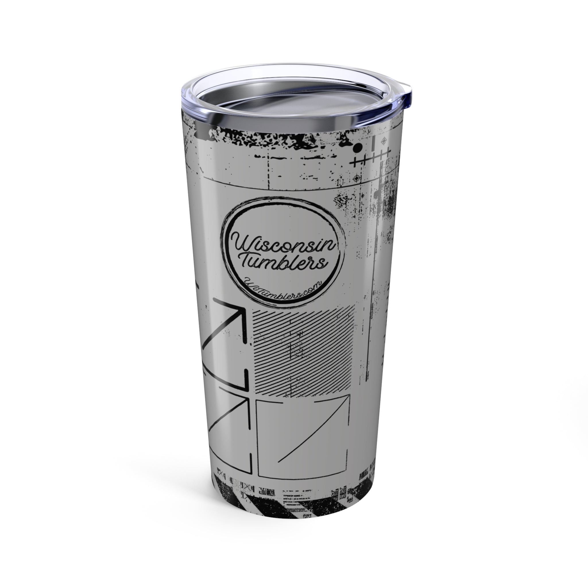 Lucky Number 7 (Light Gray) - Grunge Collection - 20oz Tumbler