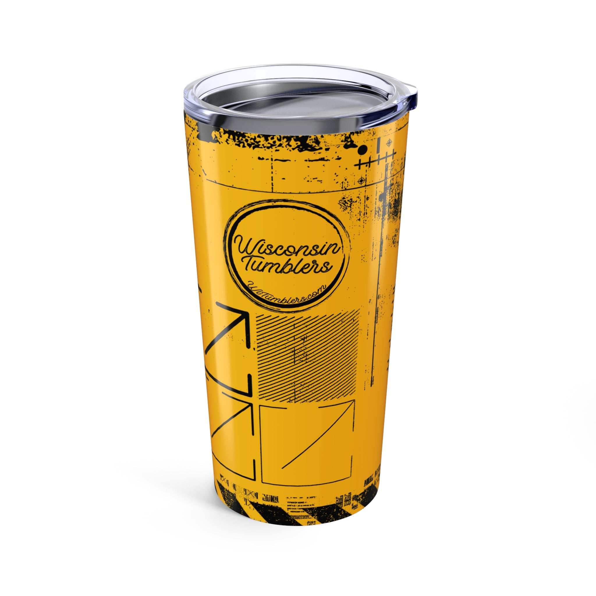 Lucky Number 7 (Yellow) - Grunge Collection - 20oz Tumbler