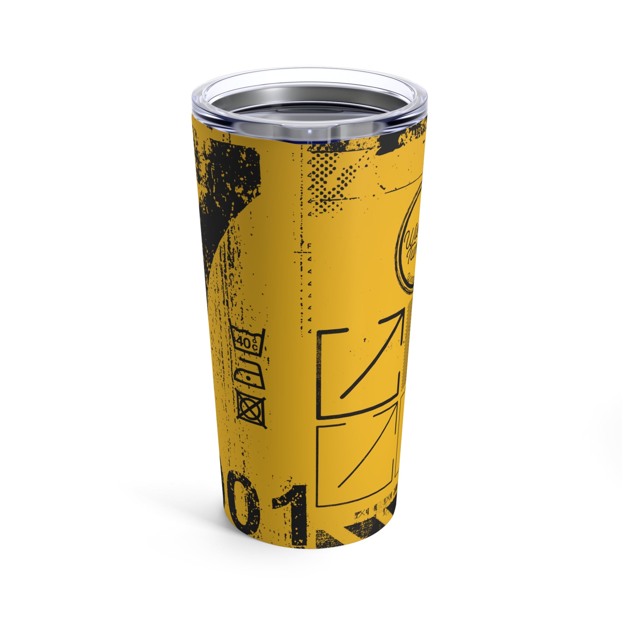 Lucky Number 7 (Yellow) - Grunge Collection - 20oz Tumbler