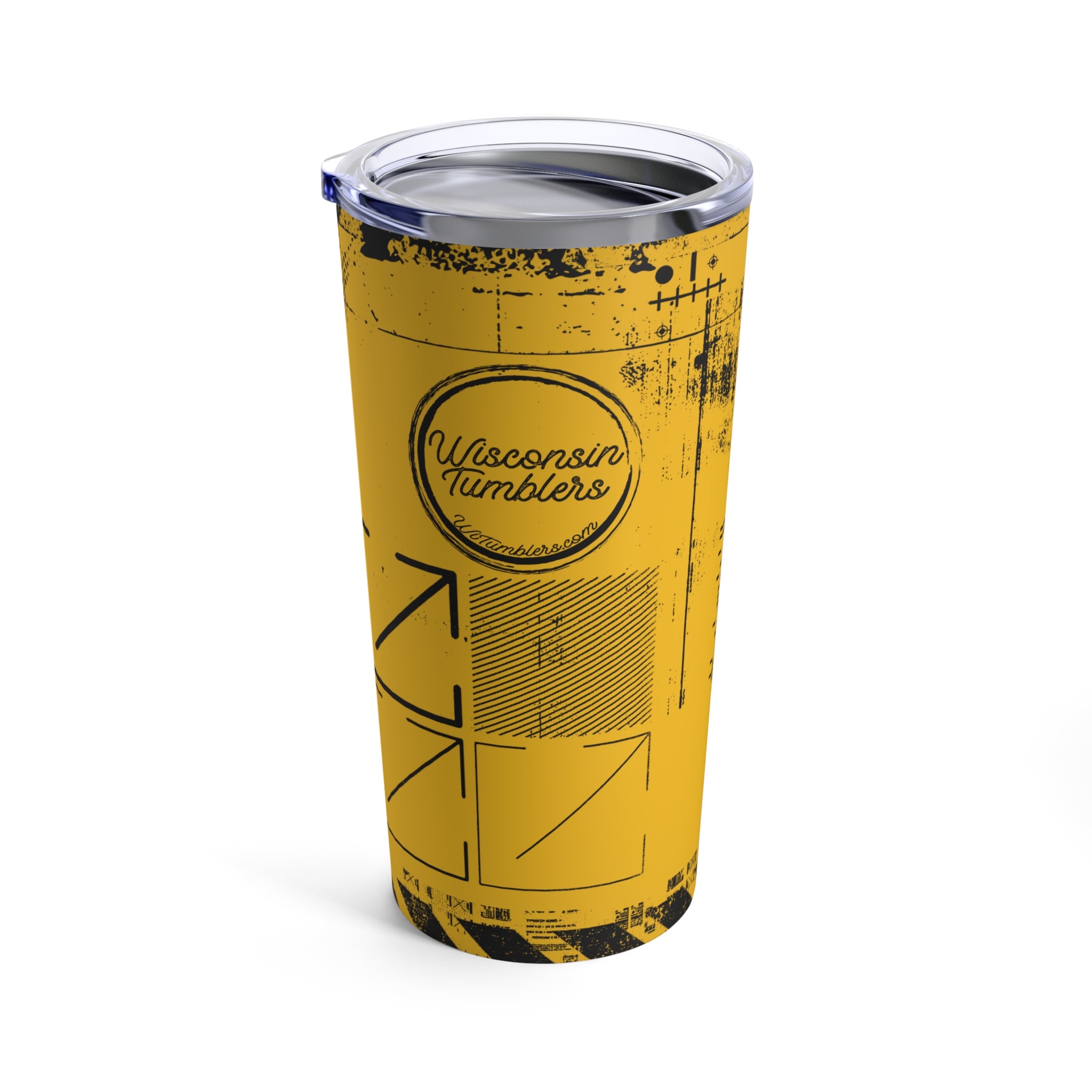 Lucky Number 7 (Yellow) - Grunge Collection - 20oz Tumbler