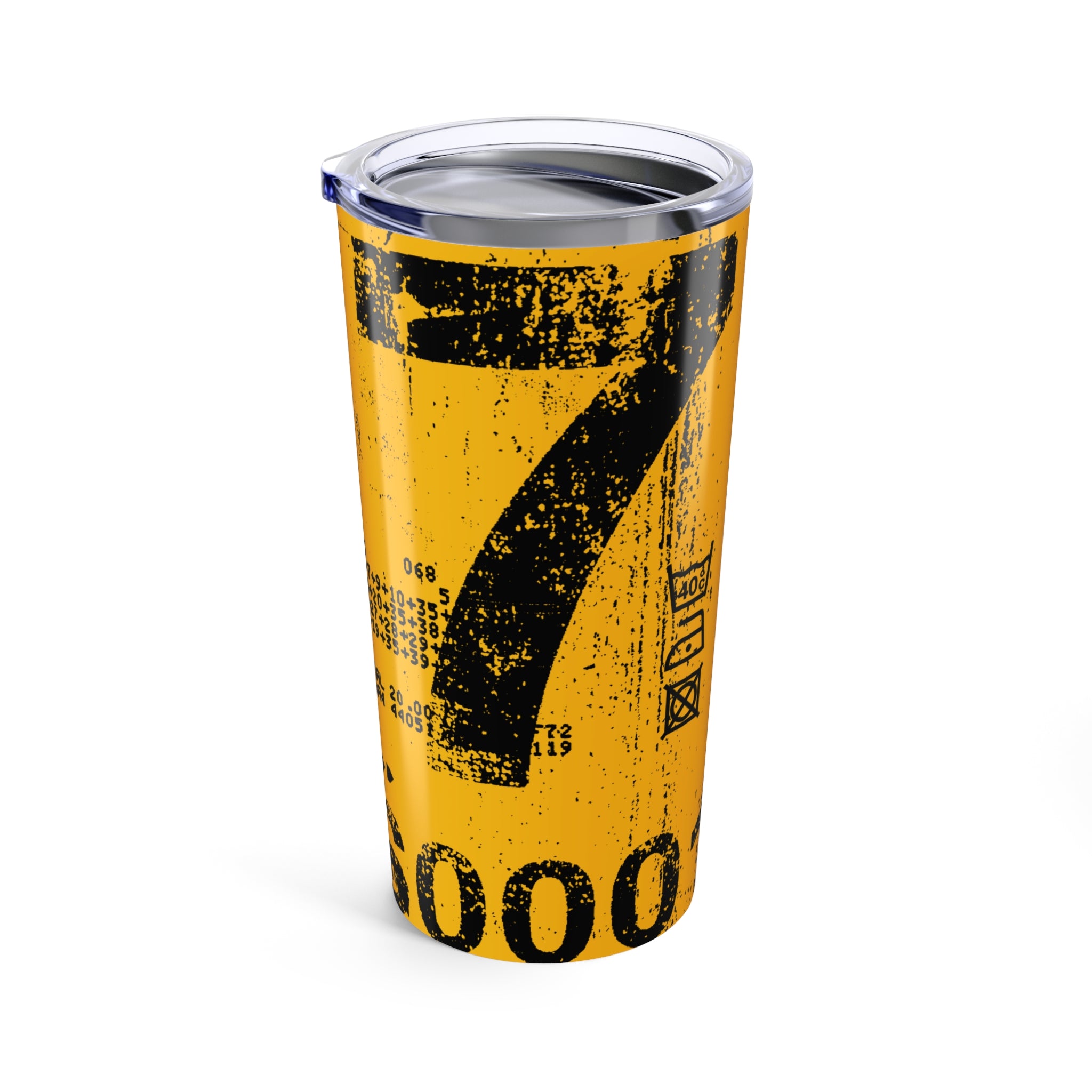 Lucky Number 7 (Yellow) - Grunge Collection - 20oz Tumbler