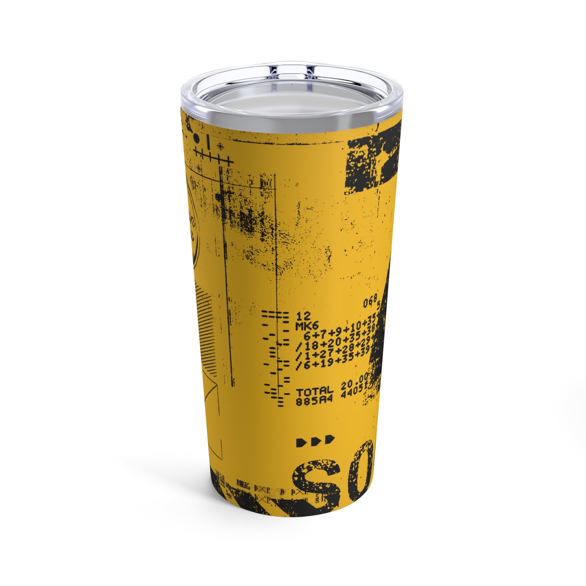 Lucky Number 7 (Yellow) - Grunge Collection - 20oz Tumbler