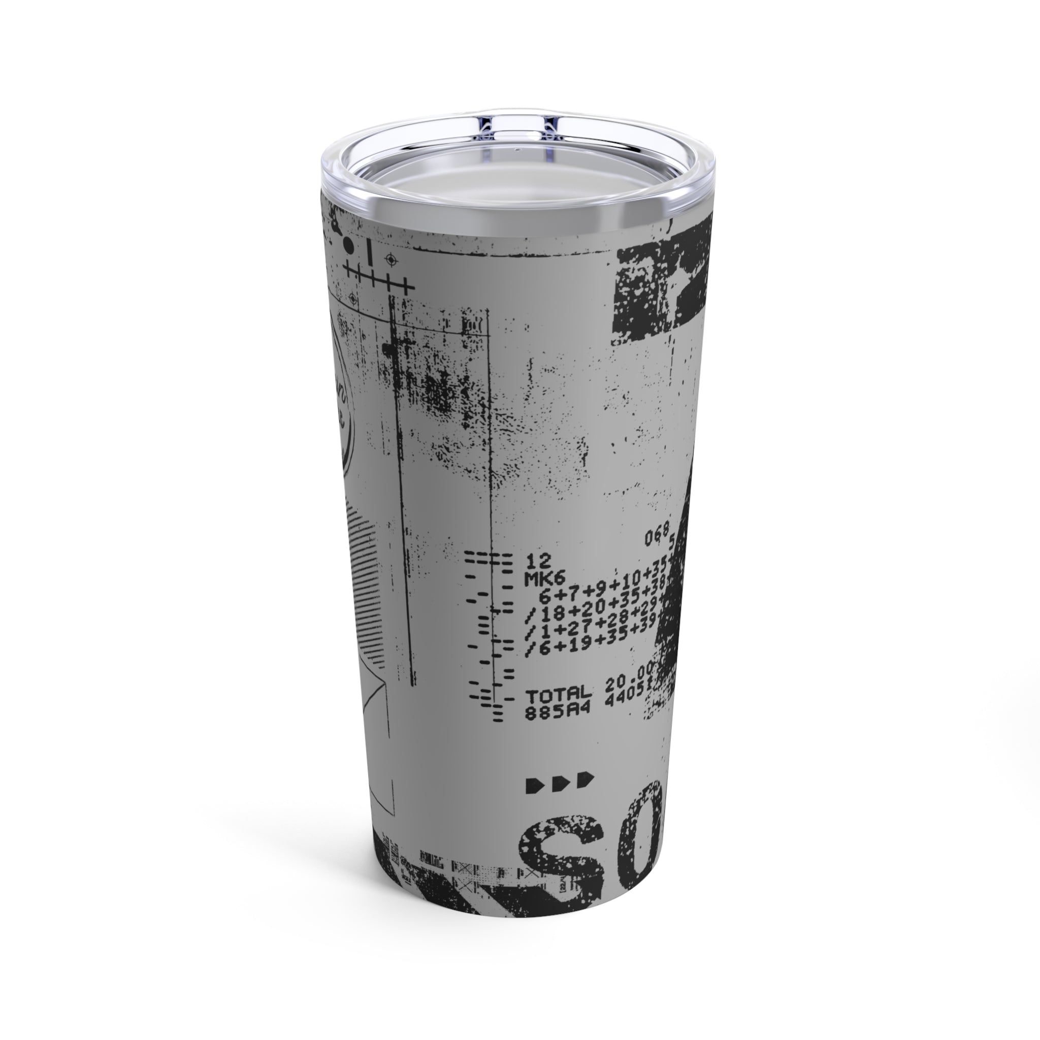 Lucky Number 7 (Light Gray) - Grunge Collection - 20oz Tumbler