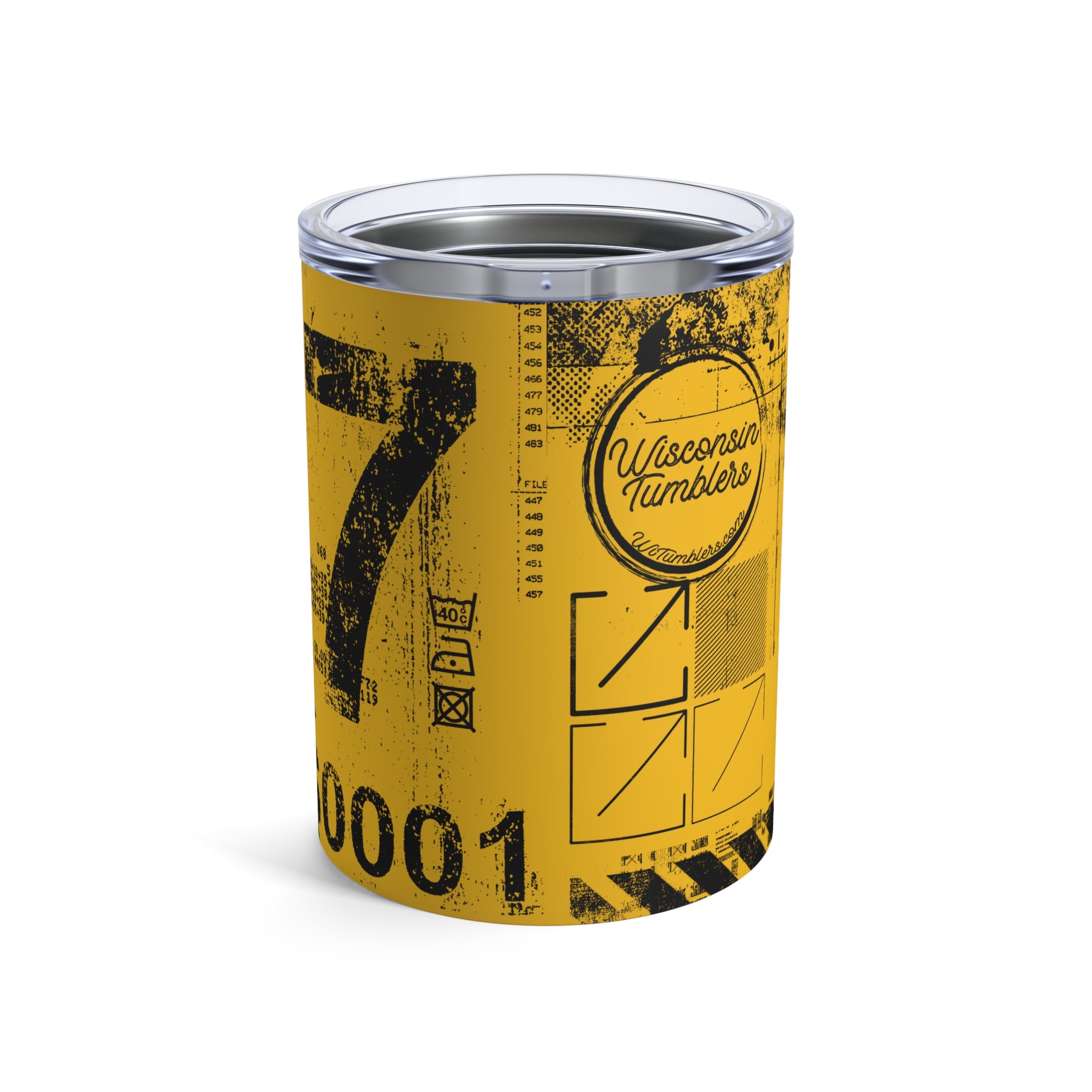 Lucky Number 7 (Yellow) - Grunge Collection - 10oz Tumbler